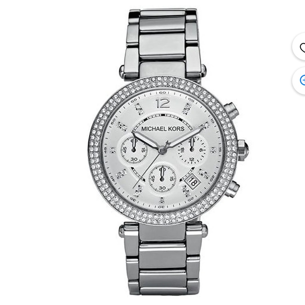 🩶 Michael Kors Women's Chronograph Parker Stainless Steel Watch MK5353 🩶